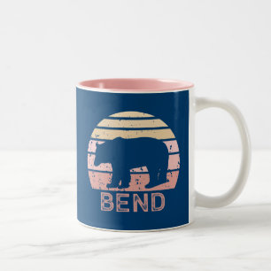 Bend Retro Bär Zweifarbige Tasse