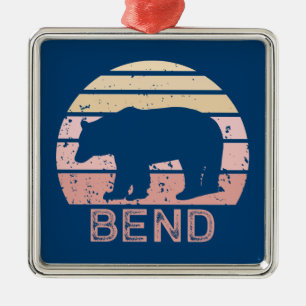 Bend Retro Bear Ornament Aus Metall