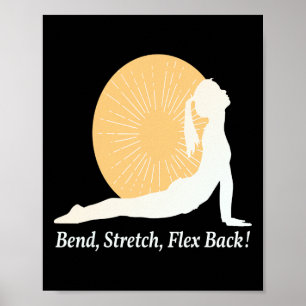 Bend Stretch Yoga Sonnenaufgang Pose Wellness Moti Poster