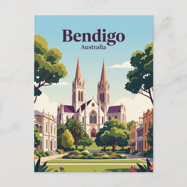 Bendigo, Australien Postkarte (Vorderseite)
