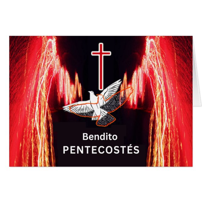 Bendito Pentecostés Dove (Vorderseite (Horizontal))