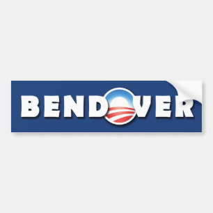 BENDOVER-, Barack Obama - demokratisch - Autoaufkleber