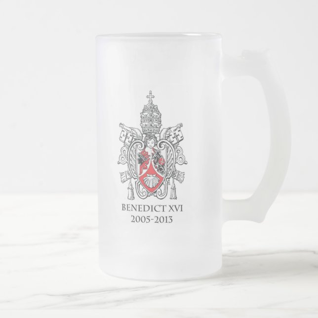 Benedicy XVI Bier-Tasse Mattglas Bierglas (Rechts)