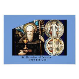 Benedikt von Nursia Fotodruck