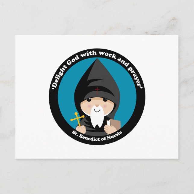 Benedikt von Nursia Postkarte (Vorderseite)