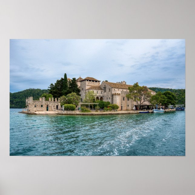 Benediktinerkloster auf der Insel Mljet - Kroatien Poster (Vorne)
