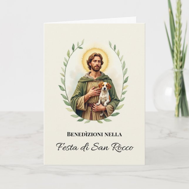 Benedizioni nella Festa San Rocco Karte (Vorderseite)