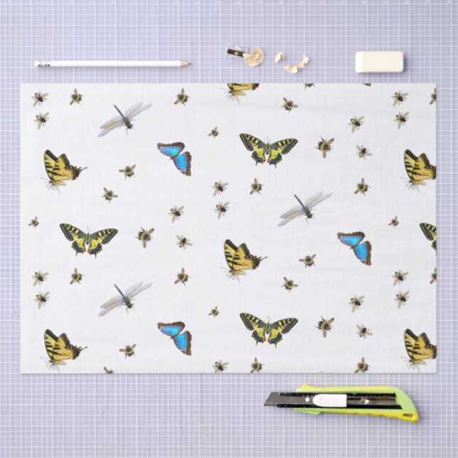 Beneficial Garden Insects Pattern Seidenpapier (Handwerk)