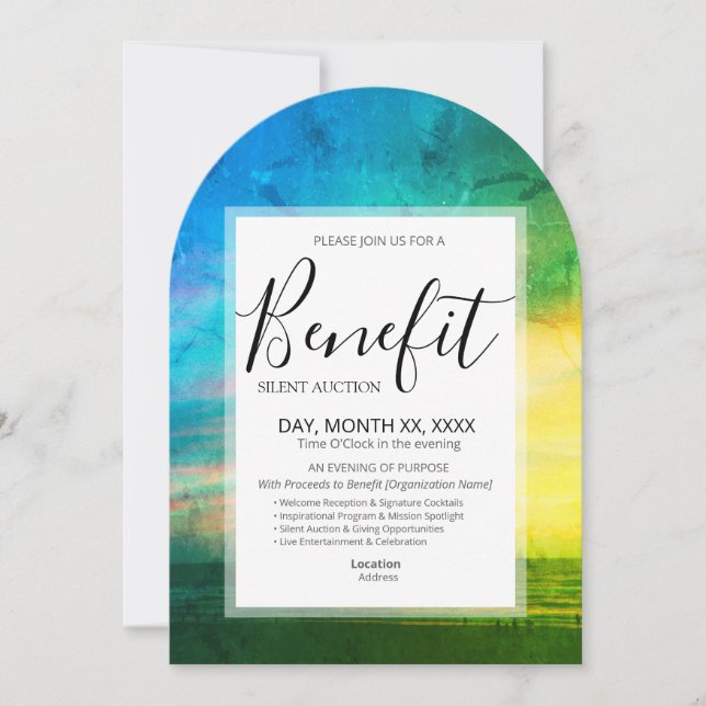 Benefit Invitation Template Einladung (Vorderseite)