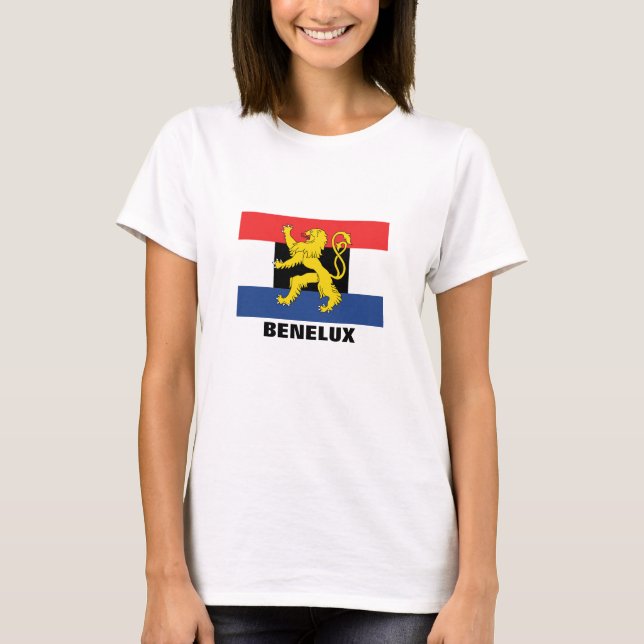 Benelux-Flagge T-Shirt (Vorderseite)