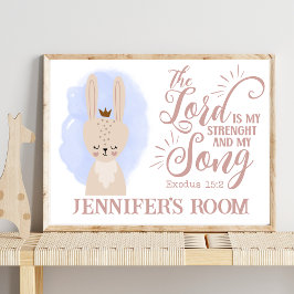 Benennen Sie Christliches Niedliches KaninchenBiok Poster