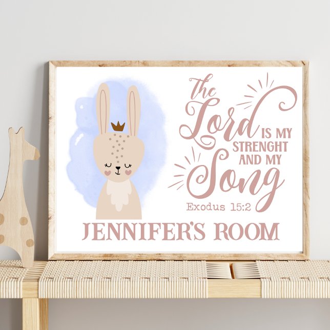 Benennen Sie Christliches Niedliches KaninchenBiok Poster (Von Creator hochgeladen)