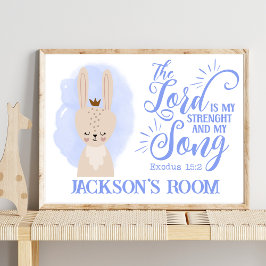 Benennen Sie Christliches Niedliches KaninchenBiok Poster