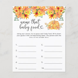 Benennen Sie das Baby Food Dusche Spiel