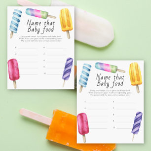 Benennen Sie das Baby Food Dusche Spiel - Popsiv