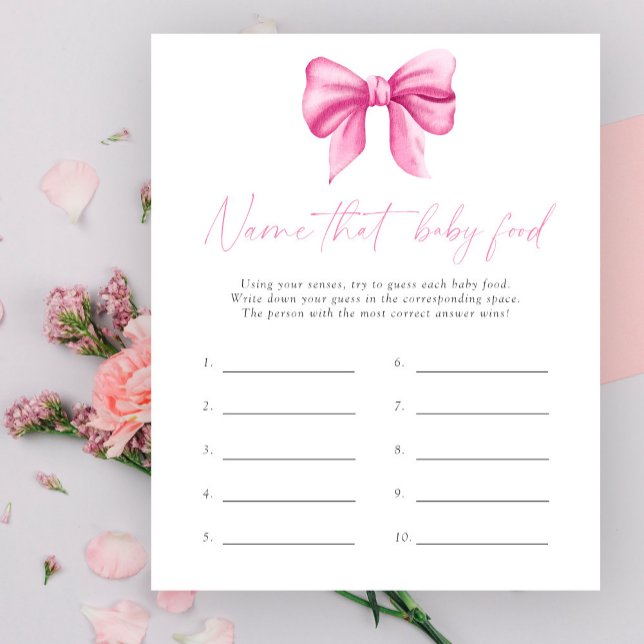 Benennen Sie das Baby Food Dusche Spiel - rosa Bog (Von Creator hochgeladen)