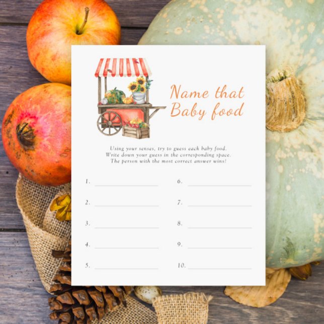 Benennen Sie das Babynahrung - Kürbisbaby-Dusche (Von Creator hochgeladen)