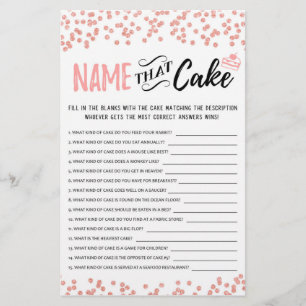 Benennen Sie das Kuchenspiel mit Answers