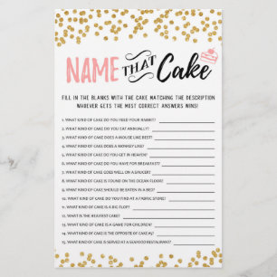 Benennen Sie das Kuchenspiel mit Answers