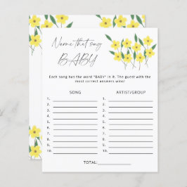 Benennen Sie das Lied Baby Dusche Wildblumen