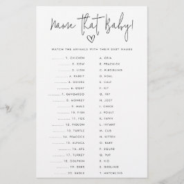Benennen Sie die Minimalistische Baby Shooter-Papi Flyer