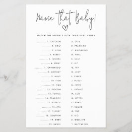 Benennen Sie die Minimalistische Baby Shooter-Papi Flyer