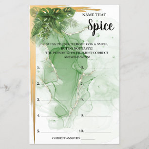 Benennen Sie die Spitzel Tropical Brautparty Game  Flyer