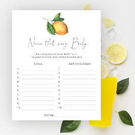 Benennen Sie dieses Lied \ Lemon Baby Duschgame