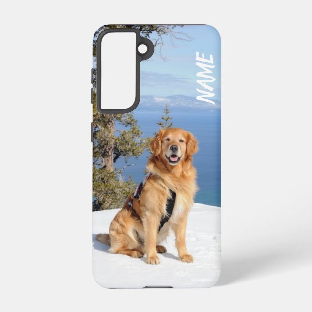 Benennen Sie Ihren Golden Retriever Hund in der Te Samsung Galaxy Hülle (Rückseite)