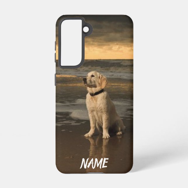 Benennen Sie Ihren Golden Retriever Hund in der Te Samsung Galaxy Hülle (Rückseite)
