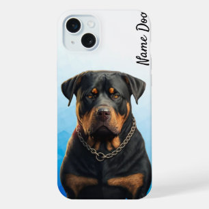 Benennen Sie Ihren Rottweiler-Hund auf den Handyhü iPhone 15 Plus Hülle
