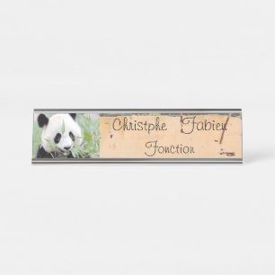 Benennen Sie Teller gigant panda 2 . Schreibtischnamensplakette