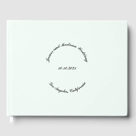 Benennung, Datum, grüne Hochzeit mit leichter Minz Gästebuch