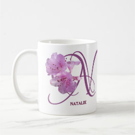 Benennung Natalie hübsche rosa Blumenkunst Kaffeetasse