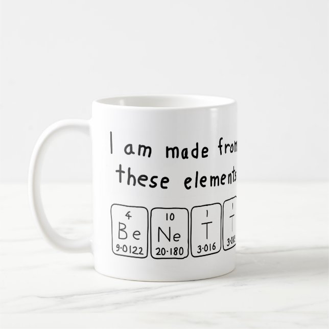 Benett Periodenname Tasse (Links)