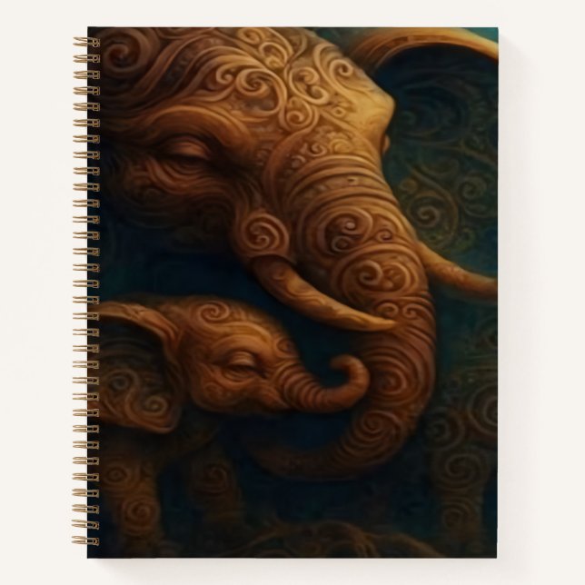 Benevolent Elephants Sketch Notebook Notizbuch (Vorderseite)
