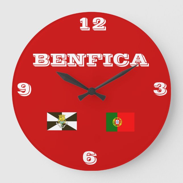 Benfica Portugal Wallclock Große Wanduhr (Vorderseite)