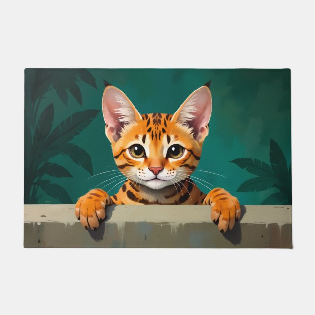 Bengal Cat Doormat Art Fußmatte (Vorderseite)