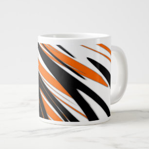 Bengal-Farben wellige orange und schwarze Linien Jumbo-Tasse