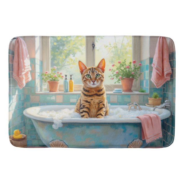 Bengal-Katze-Bad-Dekor Badematte (Vorderseite)