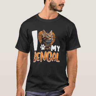 Bengal-Katze ICH LIEBE MEINE BENGAL-Katze Mama Ben T-Shirt