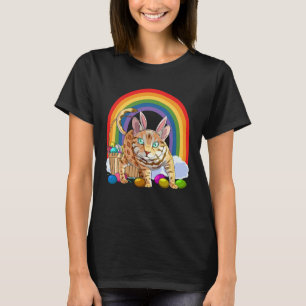 Bengal-Katze Ostern Eier Hase Kaninchen T-Shirt