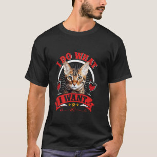 Bengal-Katze Stur Ich mache was ich will Lustig Re T-Shirt