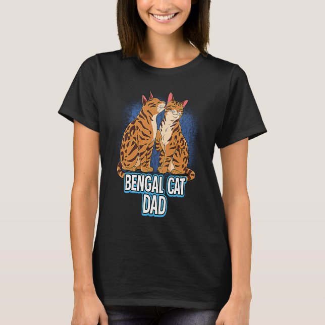 Bengal-Katze-Vater T-Shirt (Vorderseite)