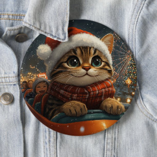 Bengal-Katzen-Achterbahn-Weihnachten Button