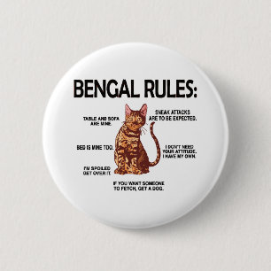 Bengal-Katzenliebhaber-Geschenke Katzenbesitzer Ro Button