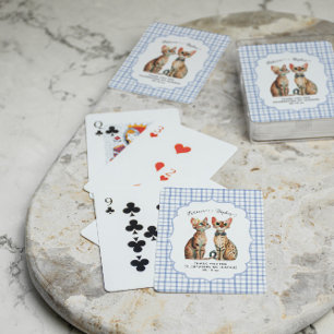 Bengal-Katzenpaar Hochzeitsgeschenk Spielkarten