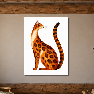Bengal-Katzenprofil Poster