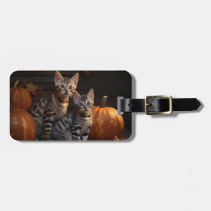 Bengal Kitten Herbstfreude Kürbis Gepäckanhänger