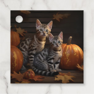 Bengal Kitten Herbstzauber Kürbis  Geschenkanhänger